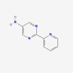molecular formula C9H8N4 B3080989 5-Amino-2-(2-pyridyl)pyrimidine CAS No. 1094246-40-8