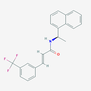 2-Propenamide, N-[(1R)-1-(1-naphthalenyl)ethyl]-3-[3-(trifluoromethyl)phenyl]-, (2E)-