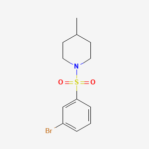 molecular formula C12H16BrNO2S B3081100 1-((3-Bromophenyl)sulfonyl)-4-methylpiperidine CAS No. 1095907-72-4
