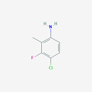 molecular formula C7H7ClFN B3081105 4-Chloro-3-fluoro-2-methylaniline CAS No. 1096113-25-5