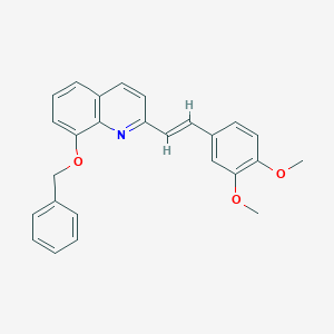 molecular formula C26H23NO3 B308113 8-(Benzyloxy)-2-[2-(3,4-dimethoxyphenyl)vinyl]quinoline 