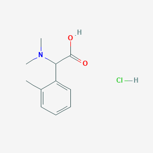 molecular formula C11H16ClNO2 B3081131 (Dimethylamino)(2-methylphenyl)acetic acid hydrochloride CAS No. 1096586-07-0