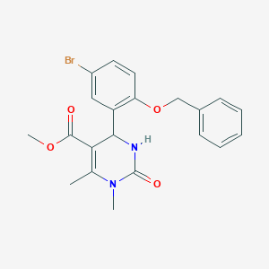 Methyl 4-[2-(benzyloxy)-5-bromophenyl]-1,6-dimethyl-2-oxo-1,2,3,4-tetrahydropyrimidine-5-carboxylate