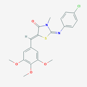 (5Z)-2-(4-chlorophenyl)imino-3-methyl-5-[(3,4,5-trimethoxyphenyl)methylidene]-1,3-thiazolidin-4-one