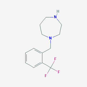 molecular formula C13H17F3N2 B3081198 1-{[2-(Trifluoromethyl)phenyl]methyl}-1,4-diazepane CAS No. 1097813-78-9