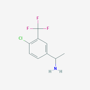 molecular formula C9H9ClF3N B3081236 1-(4-氯-3-(三氟甲基)苯基)乙胺 CAS No. 1098069-36-3