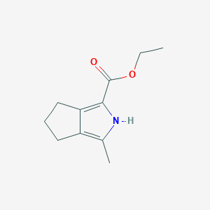 molecular formula C11H15NO2 B3081250 Ethyl 3-methyl-2,4,5,6-tetrahydrocyclopenta[c]pyrrole-1-carboxylate CAS No. 109839-15-8