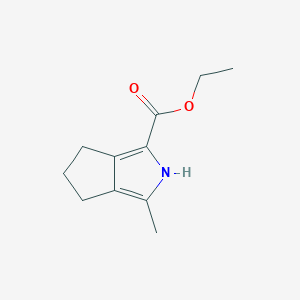 molecular formula C11H15NO2 B3081250 3-甲基-2,4,5,6-四氢环戊[c]吡咯-1-羧酸乙酯 CAS No. 109839-15-8