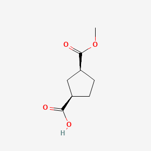 molecular formula C8H12O4 B3081281 顺式-3-甲氧羰基环戊烷-1-羧酸 CAS No. 1098881-13-0