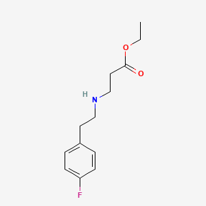 molecular formula C13H18FNO2 B3081292 3-{[2-(4-氟苯基)乙基]氨基}丙酸乙酯 CAS No. 1099610-28-2
