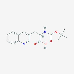 molecular formula C17H20N2O4 B3081319 Boc-3-(3-quinolyl)-DL-Ala-OH CAS No. 1100747-96-3