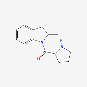 molecular formula C14H18N2O B3081329 (2-Methyl-2,3-dihydro-indol-1-YL)-pyrrolidin-2-YL-methanone CAS No. 1100754-69-5