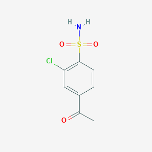 molecular formula C8H8ClNO3S B3081347 4-Acetyl-2-chlorobenzenesulfonamide CAS No. 1100767-90-5