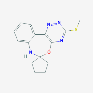 molecular formula C15H16N4OS B308136 3'-(methylthio)-7'H-spiro[cyclopentane-1,6'-[1,2,4]triazino[5,6-d][3,1]benzoxazepine] 