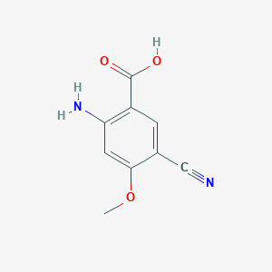 molecular formula C9H8N2O3 B3081369 2-Amino-5-cyano-4-methoxybenzoic acid CAS No. 1101109-32-3
