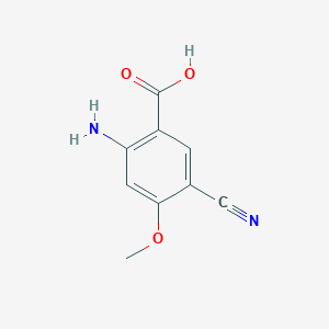 molecular formula C9H8N2O3 B3081369 2-氨基-5-氰基-4-甲氧基苯甲酸 CAS No. 1101109-32-3