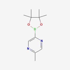 molecular formula C11H17BN2O2 B3081380 2-Methyl-5-(4,4,5,5-tetramethyl-1,3,2-dioxaborolan-2-yl)pyrazine CAS No. 1101205-24-6