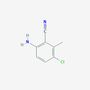 molecular formula C8H7ClN2 B3081389 6-氨基-3-氯-2-甲基苯甲腈 CAS No. 110127-06-5