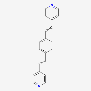 molecular formula C20H16N2 B3081395 4-[2-[4-(2-Pyridin-4-ylethenyl)phenyl]ethenyl]pyridine CAS No. 110144-22-4