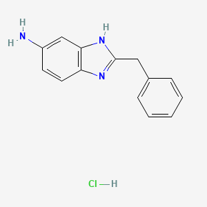 molecular formula C14H14ClN3 B3081405 2-苄基-1H-苯并咪唑-5-胺盐酸盐 CAS No. 110178-73-9