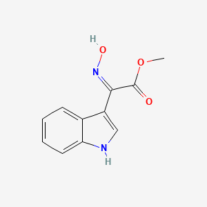 molecular formula C11H10N2O3 B3081430 Hydroxyimino-(1H-indol-3-yl)-acetic acid methyl ester CAS No. 110317-55-0