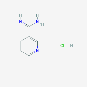 molecular formula C7H10ClN3 B3081437 6-METHYLPYRIDINE-3-CARBOXIMIDAMIDE HYDROCHLORIDE CAS No. 110347-55-2