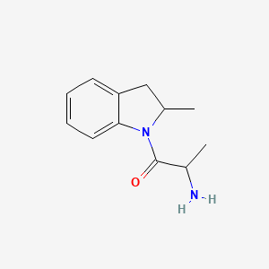 molecular formula C12H16N2O B3081453 2-氨基-1-(2-甲基-2,3-二氢-吲哚-1-基)-丙-1-酮 CAS No. 1103663-93-9