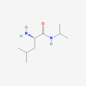 molecular formula C9H20N2O B3081462 戊酰胺，2-氨基-4-甲基-N-(1-甲基乙基)-，(2S)- CAS No. 110374-70-4