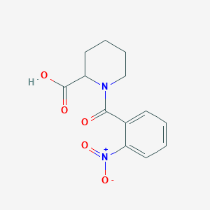 molecular formula C13H14N2O5 B3081474 1-(2-Nitrobenzoyl)piperidine-2-carboxylic acid CAS No. 1103816-02-9