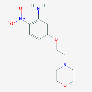 molecular formula C12H17N3O4 B3081492 5-(2-Morpholin-4-ylethoxy)-2-nitrophenylamine CAS No. 1104467-53-9
