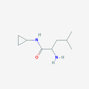 molecular formula C9H18N2O B3081608 2-Amino-4-methylpentanoic acid cyclopropylamide CAS No. 1105521-69-4