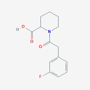 molecular formula C14H16FNO3 B3081616 1-[2-(3-Fluorophenyl)acetyl]piperidine-2-carboxylic acid CAS No. 1105597-48-5