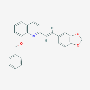 molecular formula C25H19NO3 B308167 2-[2-(1,3-Benzodioxol-5-yl)vinyl]-8-quinolinyl benzyl ether 
