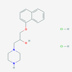 molecular formula C17H24Cl2N2O2 B3081722 1-(Naphthalen-1-yloxy)-3-piperazin-1-yl-propan-2-ol dihydrochloride CAS No. 110894-03-6