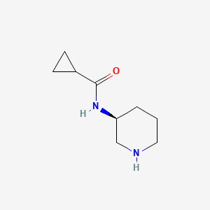 molecular formula C9H16N2O B3081739 N-[(3S)-哌啶-3-基]环丙烷甲酰胺 CAS No. 1109791-16-3