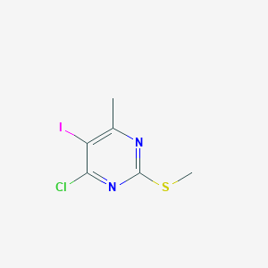 molecular formula C6H6ClIN2S B3081771 4-氯-5-碘-6-甲基-2-(甲硫基)嘧啶 CAS No. 111079-18-6