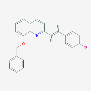 molecular formula C24H18FNO B308182 Benzyl 2-[2-(4-fluorophenyl)vinyl]-8-quinolinyl ether 