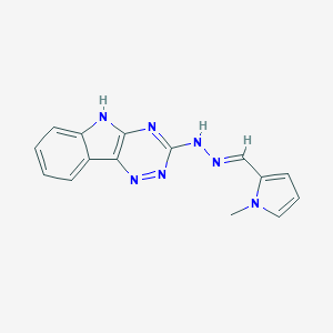 molecular formula C15H13N7 B308186 1-methyl-1H-pyrrole-2-carbaldehyde 5H-[1,2,4]triazino[5,6-b]indol-3-ylhydrazone 