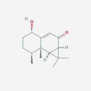 molecular formula C15H22O2 B3081878 (1aR,4S,7R,7aR,7bS)-4-羟基-1,1,7,7a-四甲基-1a,4,5,6,7,7b-六氢环丙[a]萘-2-酮 CAS No. 1114491-60-9