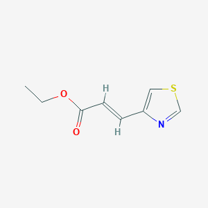molecular formula C8H9NO2S B3081921 (E)-乙烯基 3-(噻唑-4-基)丙烯酸酯 CAS No. 111601-00-4