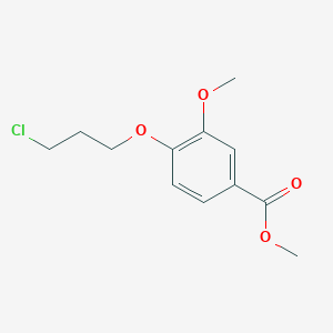 molecular formula C12H15ClO4 B3081926 Methyl 4-(3-chloropropoxy)-3-methoxybenzoate CAS No. 111627-40-8