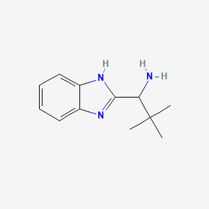 molecular formula C12H17N3 B3081954 (s)-(-)-2-(alpha-(t-Butyl)methanamine)-1h-benzimidazole CAS No. 1118114-88-7