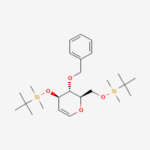molecular formula C25H44O4Si2 B3081966 4-O-苄基-3,6-二-O-叔丁基二甲基甲硅烷基-D-葡萄糖醛 CAS No. 111830-58-1