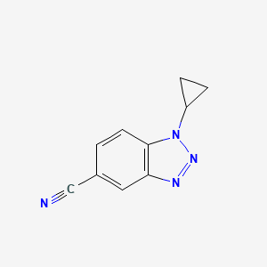 molecular formula C10H8N4 B3081992 1-Cyclopropyl-1,2,3-benzotriazole-5-carbonitrile CAS No. 1119394-88-5