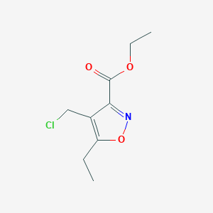 molecular formula C9H12ClNO3 B3082004 4-(氯甲基)-5-乙基异恶唑-3-羧酸乙酯 CAS No. 1119449-80-7