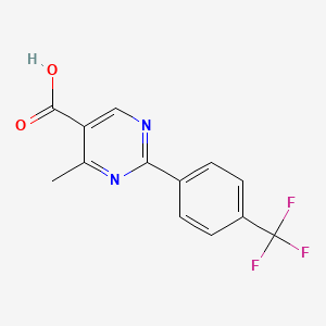 molecular formula C13H9F3N2O2 B3082010 4-Methyl-2-[4-(trifluoromethyl)phenyl]pyrimidine-5-carboxylic acid CAS No. 1119449-88-5