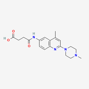 molecular formula C19H24N4O3 B3082016 4-{[4-Methyl-2-(4-methylpiperazin-1-yl)quinolin-6-yl]amino}-4-oxobutanoic acid CAS No. 1119449-97-6