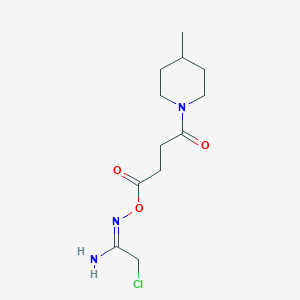 molecular formula C12H20ClN3O3 B3082023 (1E)-2-氯-N'-{[4-(4-甲基哌啶-1-基)-4-氧代丁酰]氧基}乙酰胺 CAS No. 1119449-98-7