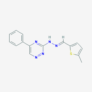 molecular formula C15H13N5S B308204 5-Methyl-2-thiophenecarbaldehyde (5-phenyl-1,2,4-triazin-3-yl)hydrazone 