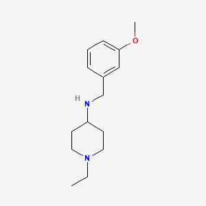 molecular formula C15H24N2O B3082042 1-乙基-N-(3-甲氧基苄基)哌啶-4-胺 CAS No. 1119450-01-9